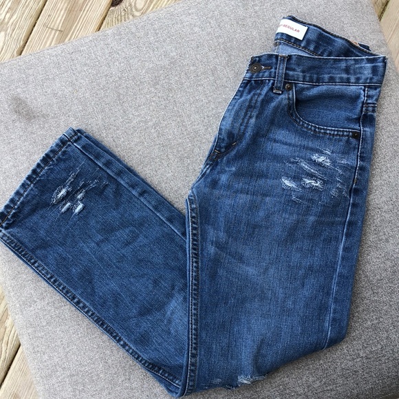 Like new! - LEVI’S 505 Regular Fit Distressed Denim Jeans - Picture 7 of 10